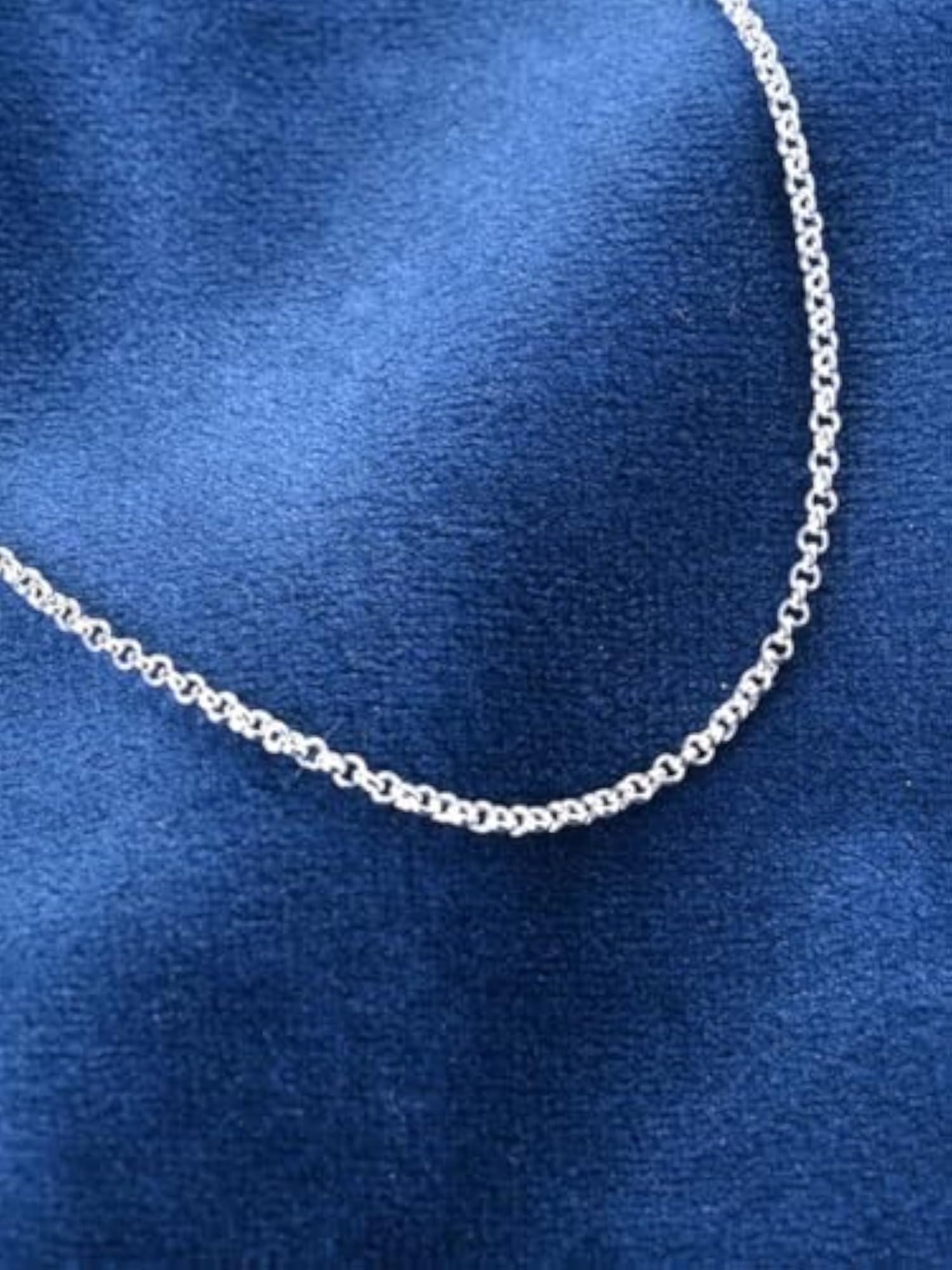 Pure 925 Sterling Silver 24-Inch Cable Chain Necklace