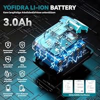 Yofidra 2-In-1 Astschere Teleskop Akku - 30mm Elektrische Astschere mit 2x3.0Ah Akkus, mit 1.3-2.3m Teleskopstange, SK5 Stahlklingen, 180° Rotationskopf, für Äste, Obstbaum – Ansicht 6