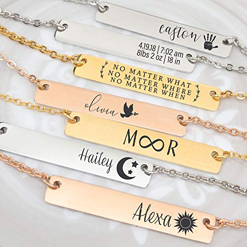 Personalized Necklace Personalized Jewelry Custom Name Necklace Women's Necklace Customizable Necklace Personalize Bar