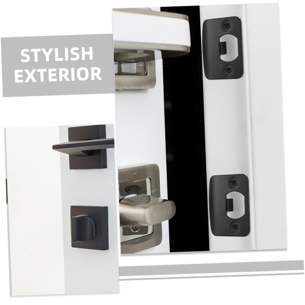 2pcs Deadbolt Strike Plates Latches Hardware for Interior Doors Mortise Lock Door Kick Plates