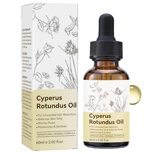 Cyperus Rotundus Oil for Hair Removal Hair Removal Oil Reduce Hairs Regrowth Moisturizes & Soothes Skin Shrinks Pores for All Skin Types 60 ML