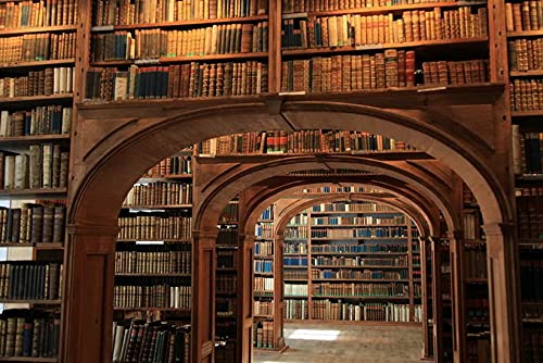 Jigsaw Puzzle for Adults 500 Pieces - Library Reading Room Shelves of Vintage Antique Books - Wooden Puzzle -for Youth Children Puzzles Home Decor Funny Family Game Best Gift Toys