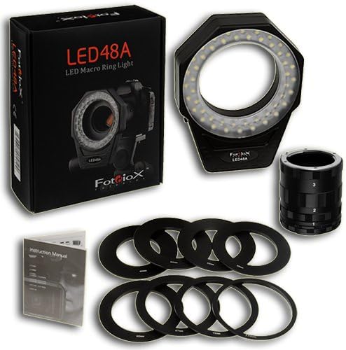 Fotodiox Pro Macro Extension Kit with LED Ring Light 48a for Extreme Macro Photography Comptable with Nikon F-Mount DSLR's