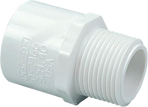 NIBCO 3/4" x 1" MIPT x Slip Red Male Adapter PVC Schedule 40 436-102