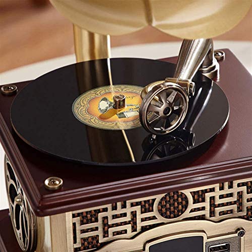 Tourne-Disque Classique rétro, phonographe rétro avec Haut-parleurs sans Fil, décoration de Bureau à Domicile (Or) - Les Beatles, Paul McCartney, John Lennon, RIngo Starr, George Harrison Tourne-Disque Classique rétro, phonographe rétro avec Haut-parleurs sans Fil, décoration de Bureau à Domicile (Or) – Image 6