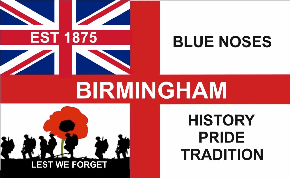 Birmingham city flag, blue noses