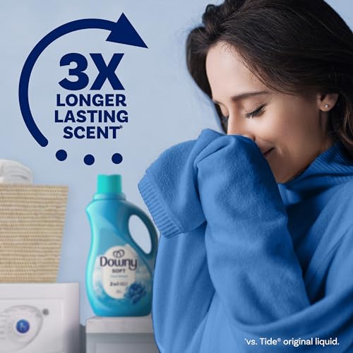 Image of Downy Soft, 2 in 1 Soft and Fresh Liquid Fabric Softener, Clean Breeze, 44 fl oz, 60 Loads, Fabric Conditioner Liquid provides softness and freshness for fabrics