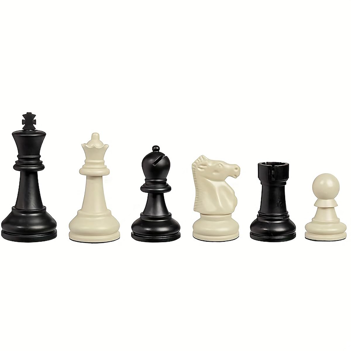 Photo 1 of 32 Plastic Chess Pieces Set - Black & White Chessmen for 15-20 Inch Boards, Felt Bottom, with Drawstring Storage Bag - Ideal for Beginners & Chess Enthusiasts-No Board Included (2.95inch/7.5cm)