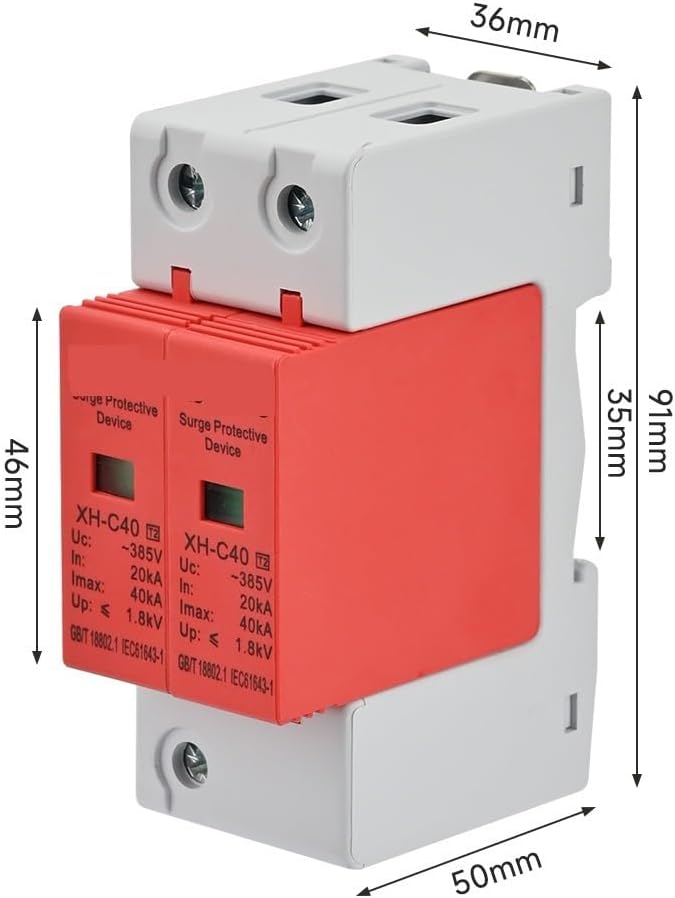 SPD Surge Protector Low Voltage AC Distribution Household Lightning Protection Device Arrester LBO 1/2/3/4 Pole 20KA 40KA 60KA(2P,20-40KA)