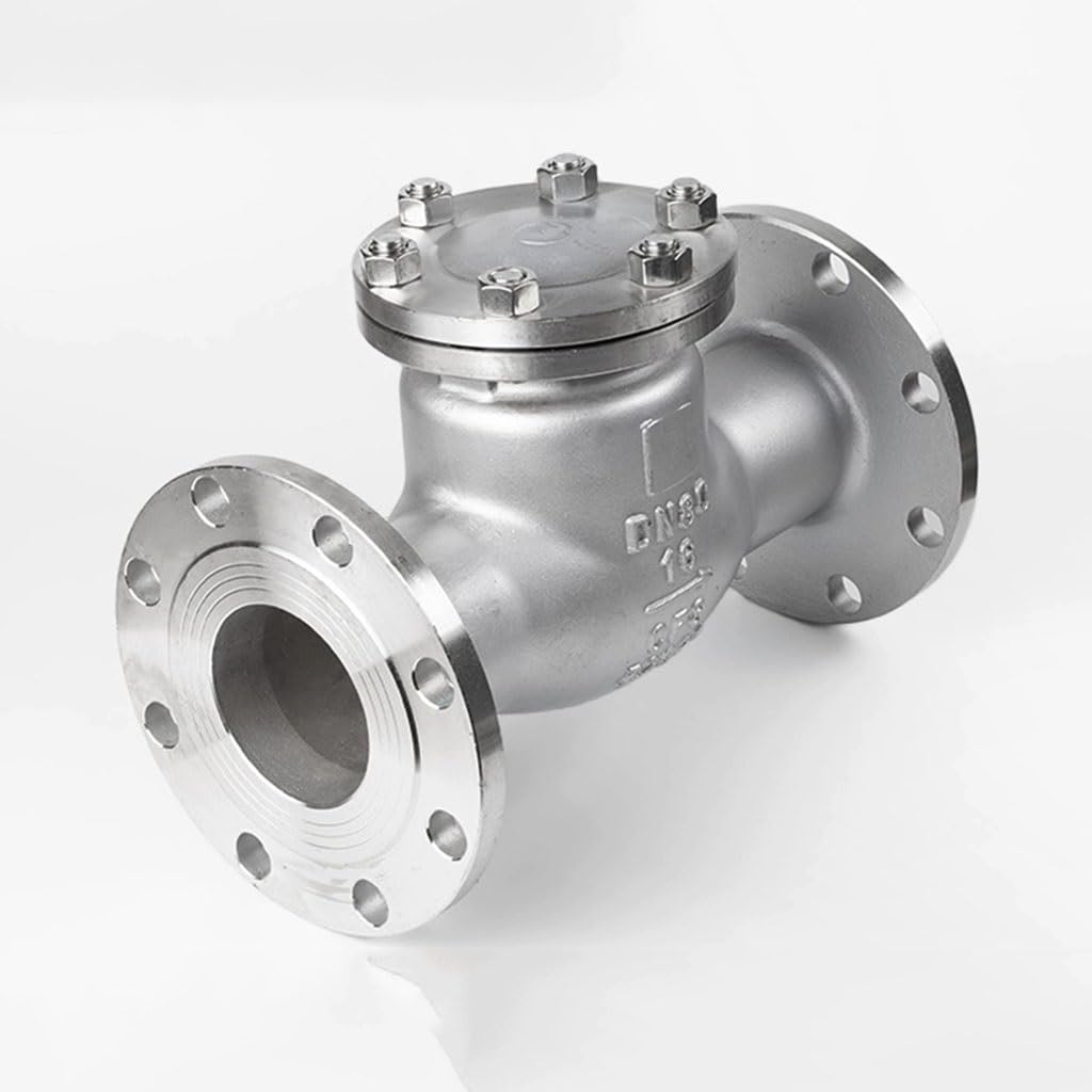 valvola a sfera, valvola a sfera in acciaio inox, Valvola di ritegno flangiata in acciaio inossidabile 304 H44W Valvola di ritegno unidirezionale orizzontale oscillante for reparto chimico DN15 20 25