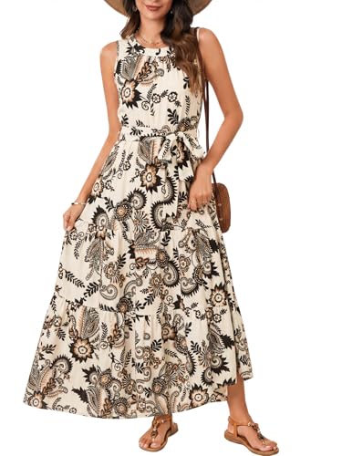 Image of Rooscier Women's Sleeveless Boho Maxi Dress