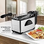 OVENTE Electric Deep Fryer 2 Liter Capacity, 1500 Watt Lid with Viewing Window and Odor Filter, Adjustable Temperature, Removable Frying Basket and Easy to Clean Stainless Steel Body, Silver FDM2201BR - Image 4