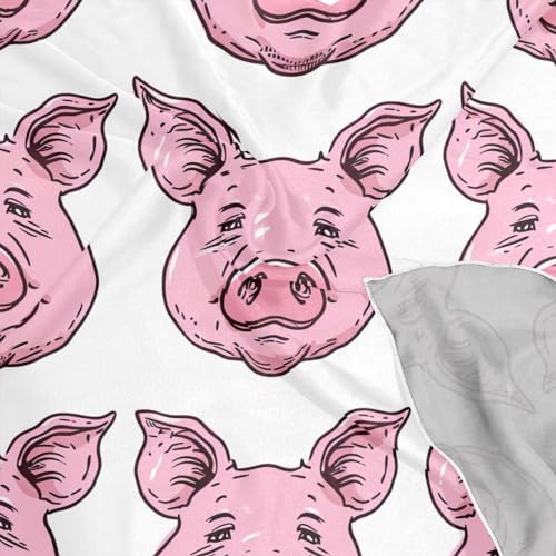Cute Pigs6412510 Silk Like Head Scarf for Women,Soft Fashion Neck Scarf Square Satin Head Scarf 23.6 Inches4
