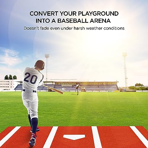 image for ZivPlay Batting Mat Baseball Hitting Mat Baseball Batting Cage Mat 12'