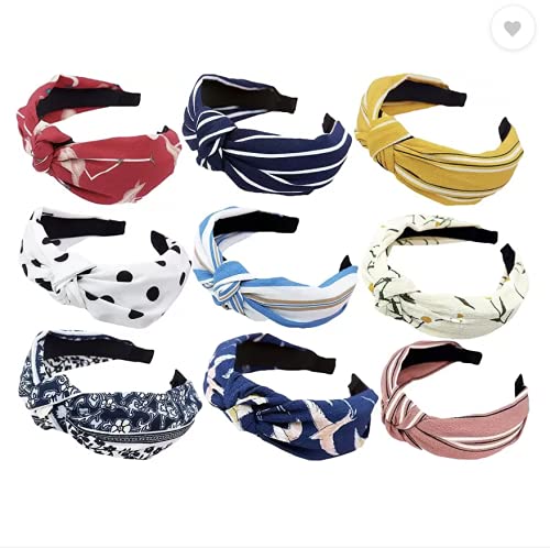 Image of GT Gloptook Korean Style Knot Plastic Headband for Girls, Pack of 6 - Multicolor