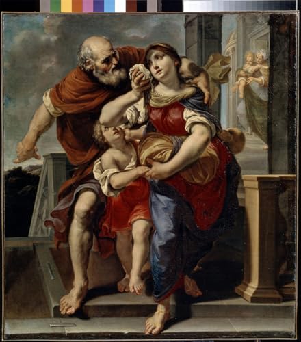 Toile abstraite Pier Francesco Mola Agar d'Abraham pour créer une ambiance salon unique
