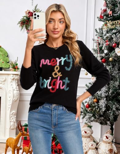 Image of Women's Lightweight Thin Knit Pullover Sweaters Cute American Flag Sweater