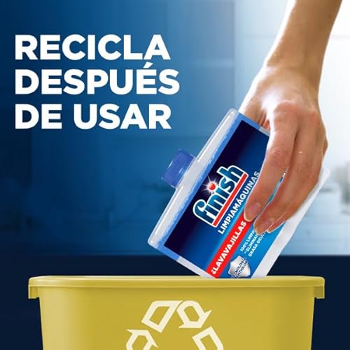 Finish Maschinentiefenreiniger – Flüssiger Maschinenreiniger gegen Kalk und Fett für eine saubere Spülmaschine – Sparpack mit 4 x 250 ml Maschinenpfleger