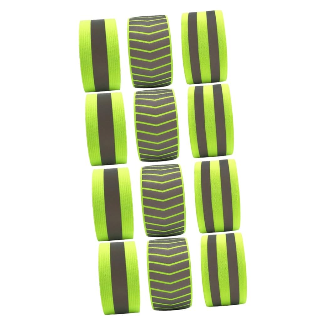 TOYANDONA Brassard Réfléchissant Clignotant Brassards Illuminé Bandes Réfléchissantes Réflecteur en Cours D'exécution Coureurs Bracelets Sportifs Sécurité Nuit Vert