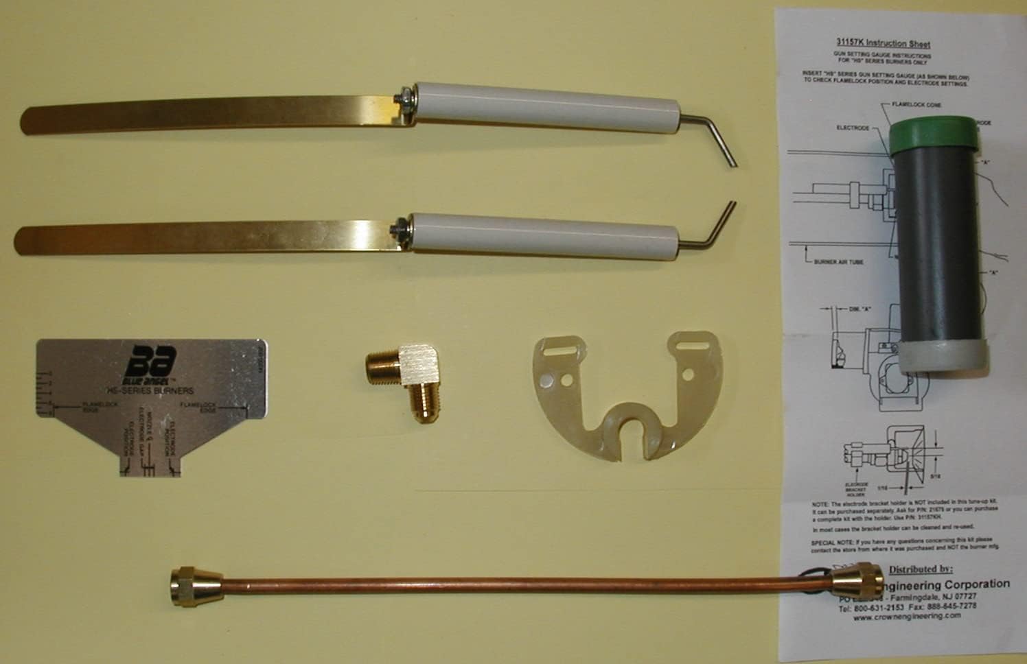 Crown 31157K Replaces Wayne 31157 Tune UP KIT for USE with Wayne Model HS Blue Angel Oil Burner (2 Electrode Set)