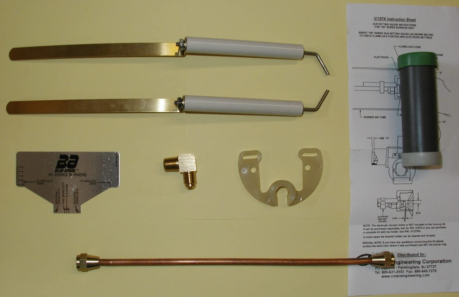 Crown 31157K Replaces Wayne 31157 Tune UP KIT for USE with Wayne Model HS Blue Angel Oil Burner (2 Electrode Set)