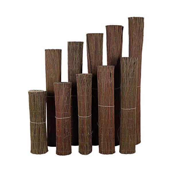 H4L Weidenmatte Sichtschutz Zaun Windschutz Sichtschutzmatte Weidenzaun 130cm 5m
