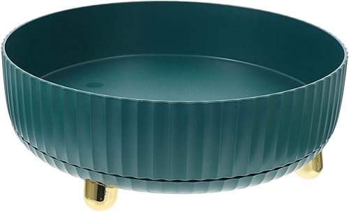 Hemoton Estante giratorio para especias Lazy Susan, organizador giratorio de especias, soporte de mesa giratorio de frutas para armarios de cocina,