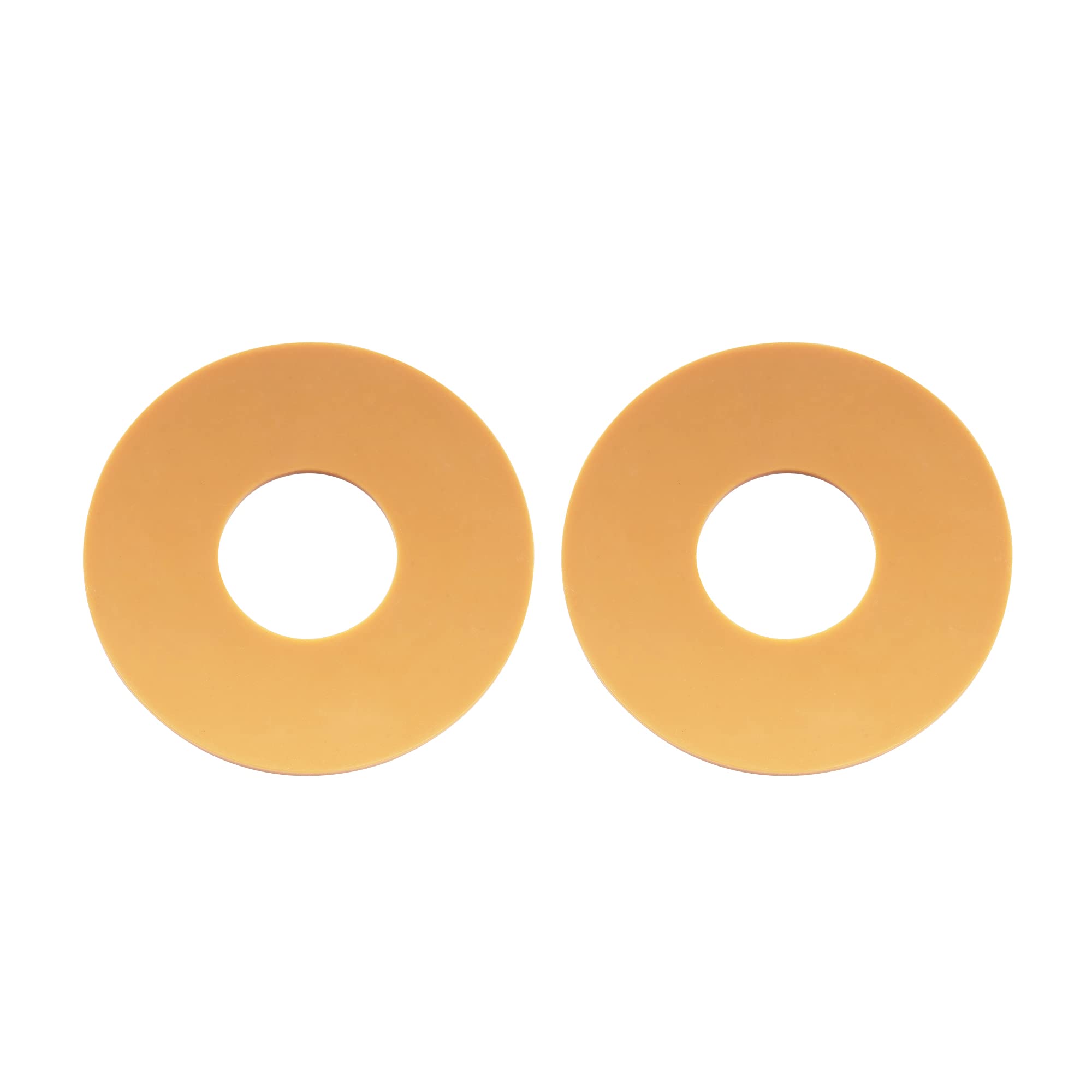 Musiclily Pro No-Word Guitar Toggle Switch Plate LP Washer Rhythm Treble Ring, Brown Cream (Set of 2)