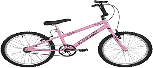 Bicicleta de Passeio Ultra Bikes Esporte Rebaixada Aro 20 Reforçada Freio V-Brake Infantil Juvenil Menina Rosa Bebê