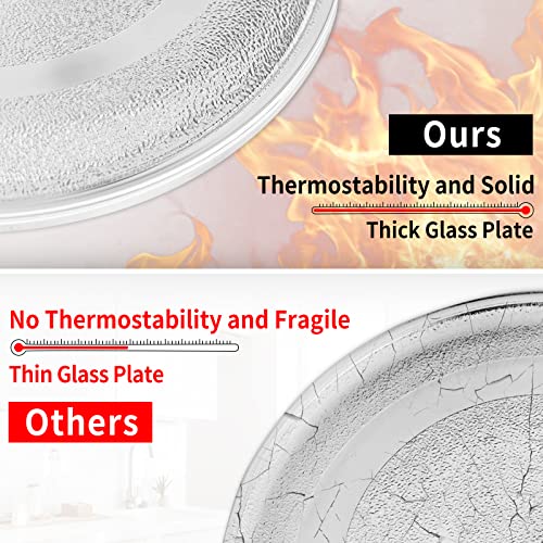 9.6" Microwave Plate Replacement Microwave Glass Turntable Plate For Lg, Ge, Magic Chef, Hotpoint, Panasonic, Kenmore Etc. - 9.6" / 24.5Cm Microwave Tray Replacement Glass Plate With Cleaning Cloth #TOP3