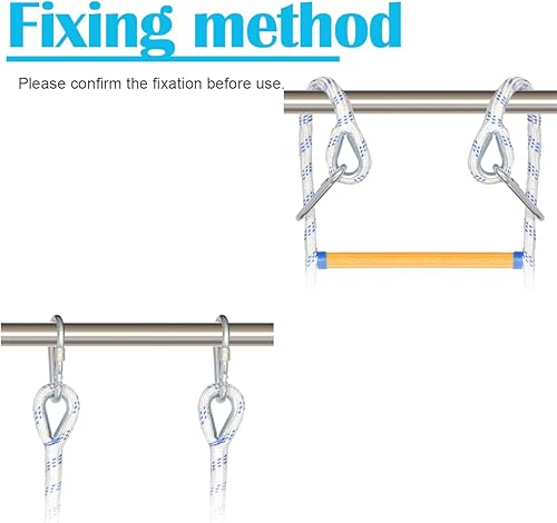 Miniatura 6 de Escalera para lancha inflable, kayak, lancha motora, escalera de cuerda para lancha, capacidad de carga de 400 libras, 4 escalones