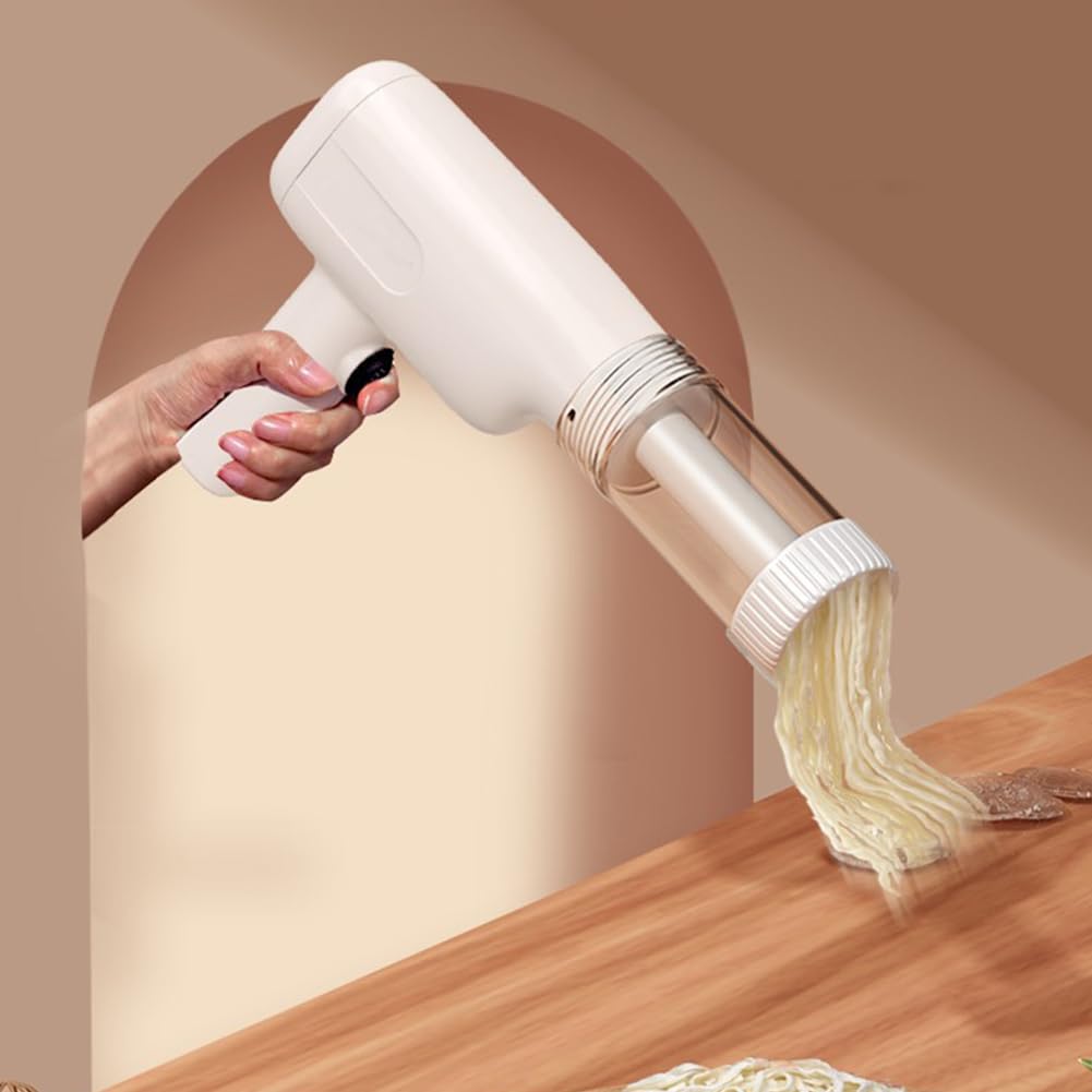 Macchina per pasta ricaricabile, senza fili, elettrica, con 5 stampi per pasta, facili da preparare in casa