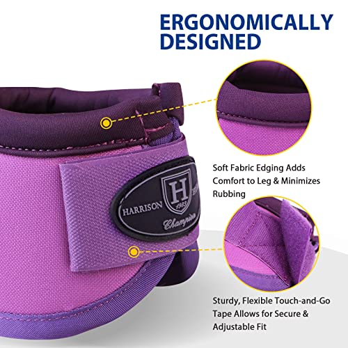 Image of Harrison Howard Horse Bell Boots Overreach Bell Boots No-Turn Bell Boots for Horse-Durable Protective Hoof Boot