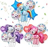 Adecuado para Cualquier Evento ------ Nuestro juego de globos My Little Pony no solo es adecuado para fiestas de cumpleaños de niñas, decoración de fiestas de jardín de infantes, sino que también es adecuado para baby showers, fiestas de aniversario, etc. Globo más fácil y rápido, y luego cuélgalo en la pared, se ve genial.