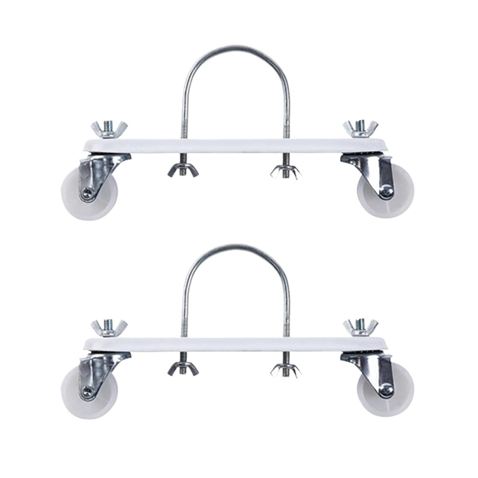 SUBLXPoten Radiator Bracket 2pcs Mobile Pulley Bracket For Radiator Electric Heater Caster Frame Base Accessories Spare Parts(WHITE)
