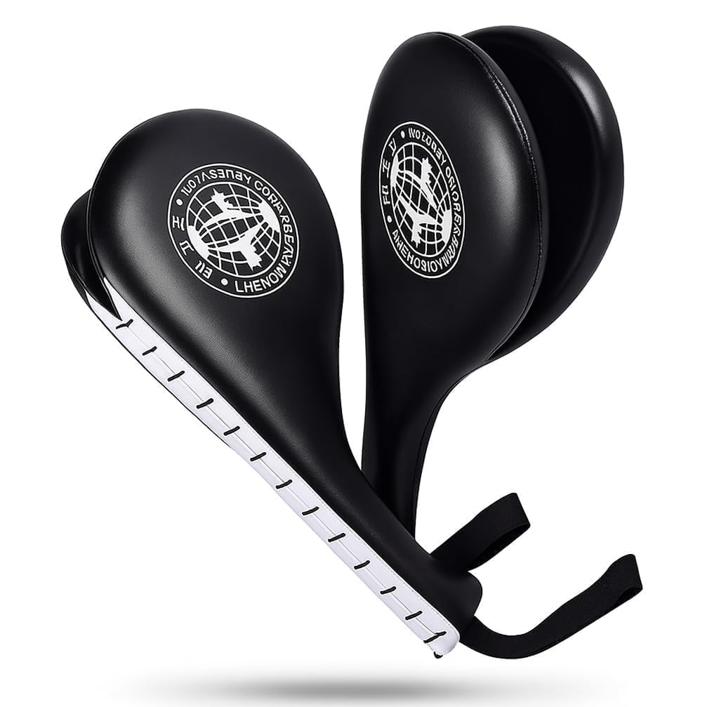 Addestramento durevole del cuscinetto di calcio del Taekwondo 2pcs (nero), applicabile nella pratica di battuta del Taekwondo, arte marziale