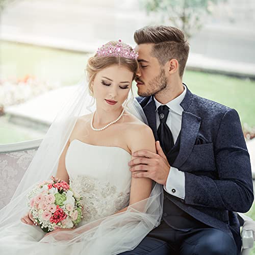 Didder Pink Crystal Tiaras For Women, Princess Crown With Comb Wedding Tiaras And Crowns For Women Tiaras For Girls Birthday Party Hair Accessories Bride Headband Bride For Prom Christmas #TOP3