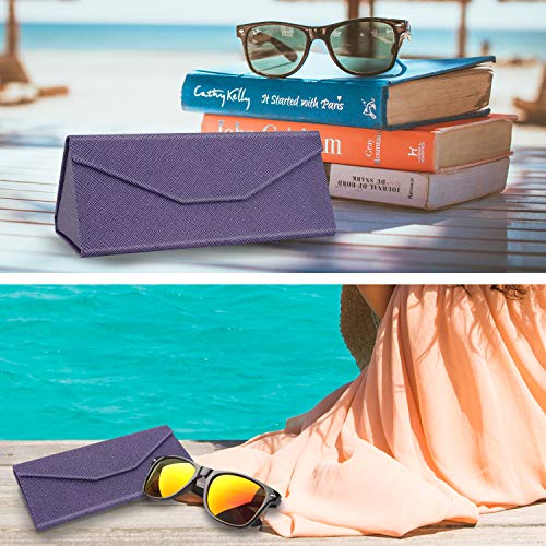 Image of MoKo Foldable Glasses Sunglasses Case, PU Portable Eyeglass Case for Men Women