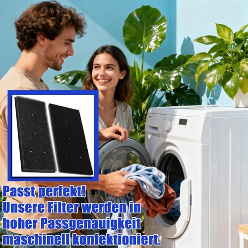Pyroclasia 4 Stück Trockner Filter für Bauknecht Privileg Whirlpool HX 481010716911 Wärmepumpentrockner 230 x 115 x 14mm Schaumfilter Flusenfilter Dryer Filter Schaumstoff Schwammfilter Filtermatte