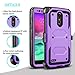 LG Stylo 3 Case, LG Stylus 3 Case, LG Stylo 3 Plus 2017 Case, Venoro Heavy Duty Shockproof Protection Case Cover with Swivel Belt Clip and Kickstand for LG LS777 / MP450 / M430 (Purple)