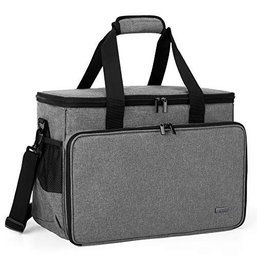 Luxja Bolsa para M�quina de Coser, Funda Maquina de Coser, Maleta Maquina Coser Organizador de Accesorios de Tejer (No Incluido Accesorios), Gris