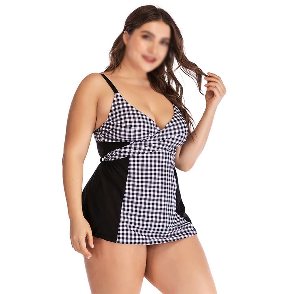 Mesh Bikini Crop Cross Swimsuit z kąpielówkami Damski plus rozmiar Swim Beach (Kolor: A, Rozmiar: kod XL)