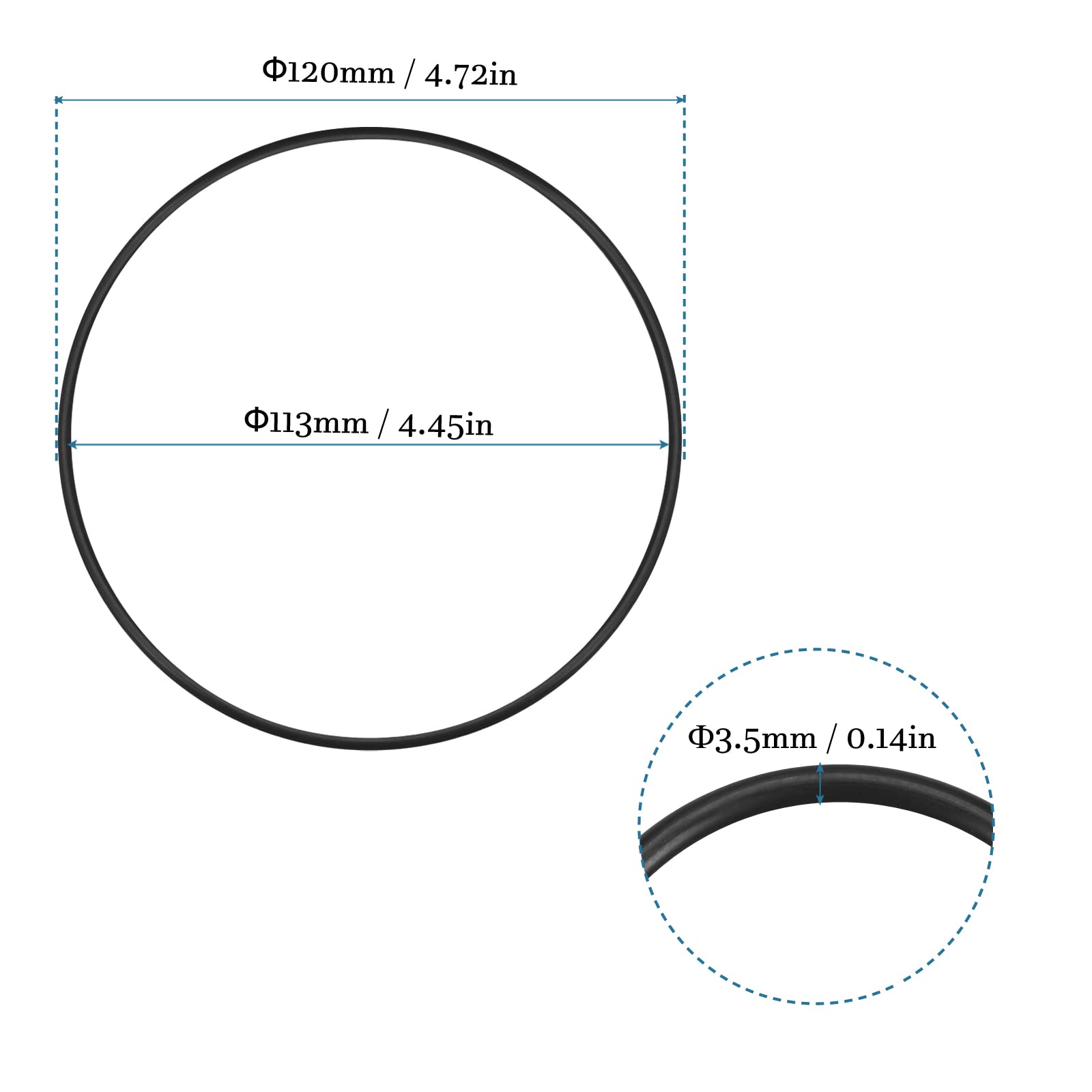 Rondelle In Gomma - Set 150 Pezzi Multiuso, 6 Misure Diverse - Foto 3