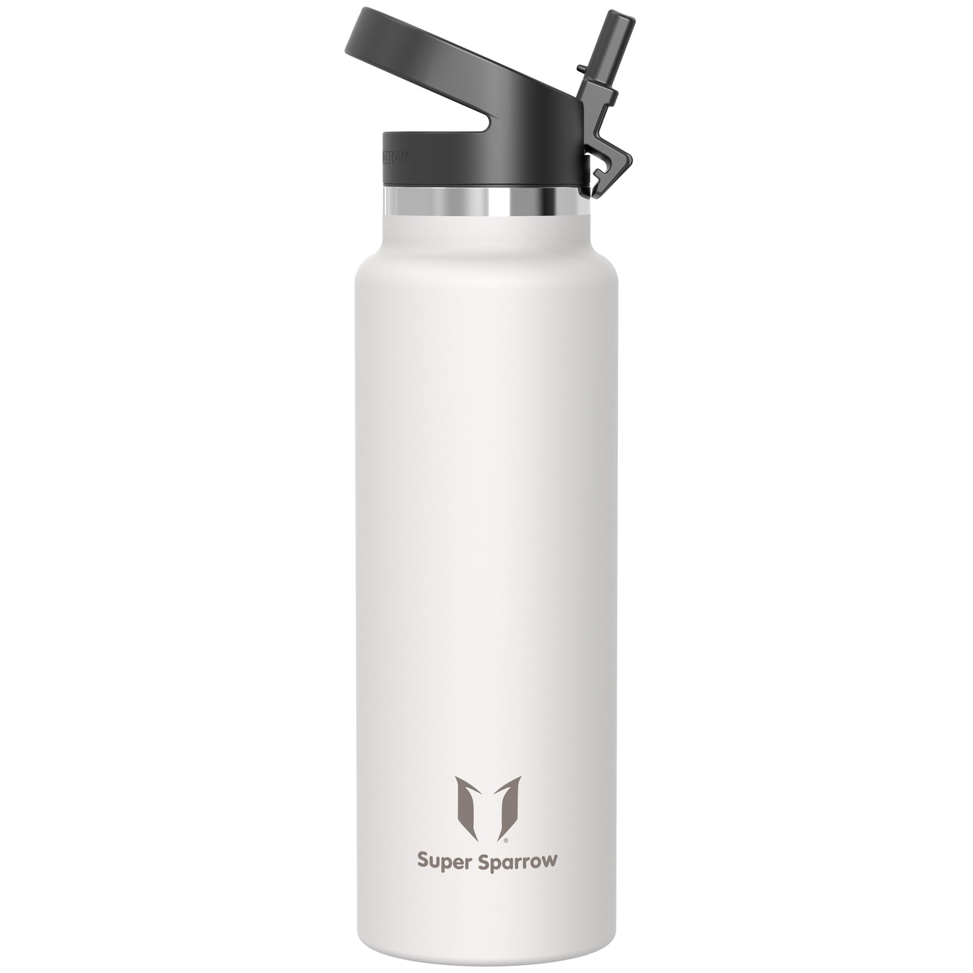 Super Sparrow Botella de Agua Acero Inoxidable - Botella Termica Boca Ancha con Paja 1.5L - Sin BPA, para Gimnasio, Deporte, Oficina, Yoga, Ciclismo - 1