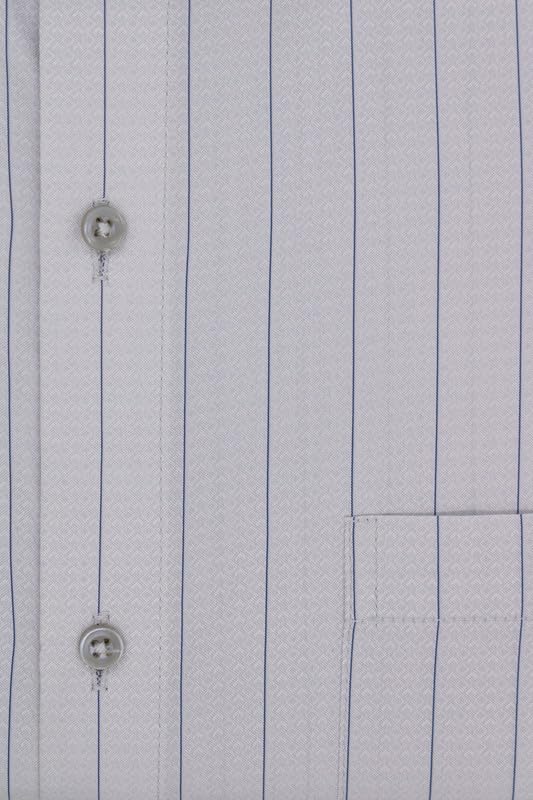 Image of 7-DAYS Men's Premium Striped Formal Shirt - Cotton Rich, Regular Fit, Full Sleeve, with Pocket, Wrinkle Resistant - Stylish Office & Everyday Wear.