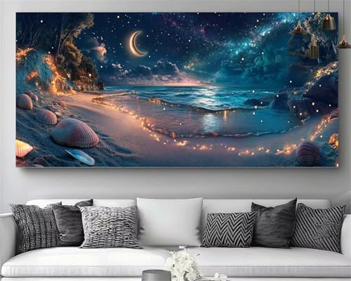 Kit Complet Broderie Diamant XXL paysage de mer 5D cristal strass de haute précision