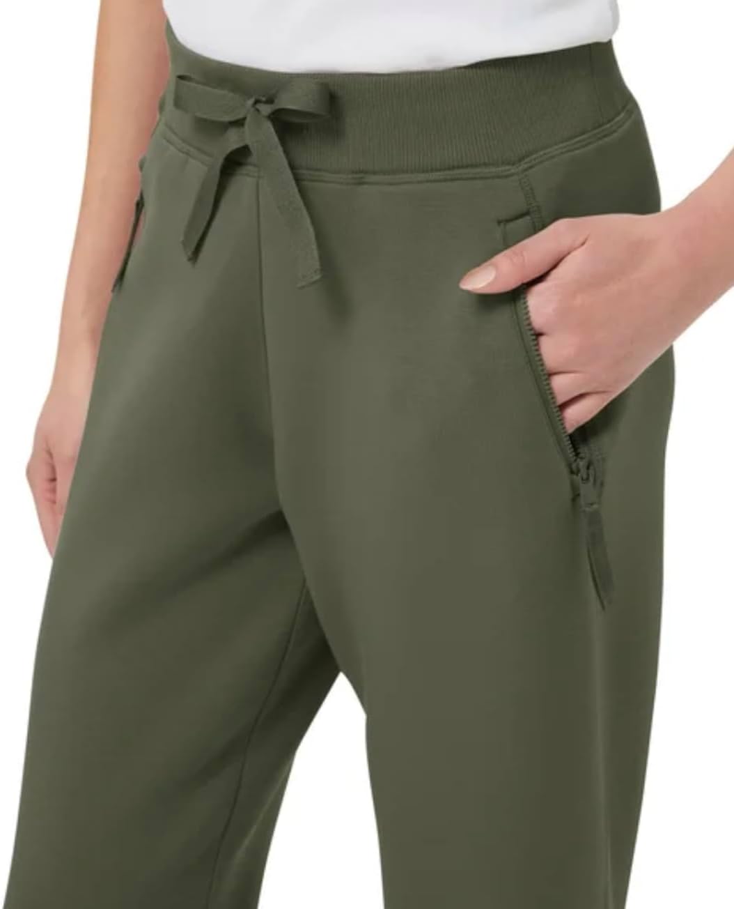 KIRKLAND Signature Women's Moisture Wicking Relaxed Fit Active Jogger Pant (US, Alpha, X-Large, Regular, Regular, Green) - Image 3