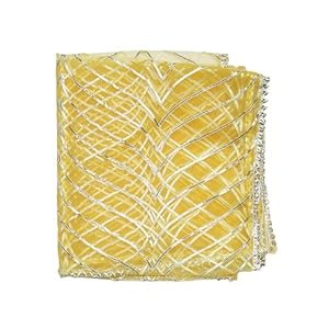 Aditri Creation Yellow Large Decorative Backdrop Cloth Chunari (Size :- 72″ X 18″) Chunni Indian Traditional Puja Festival Decoration Chunr MATA Ki Chunri for Statue Chowki Aasan Mat Posters Frame