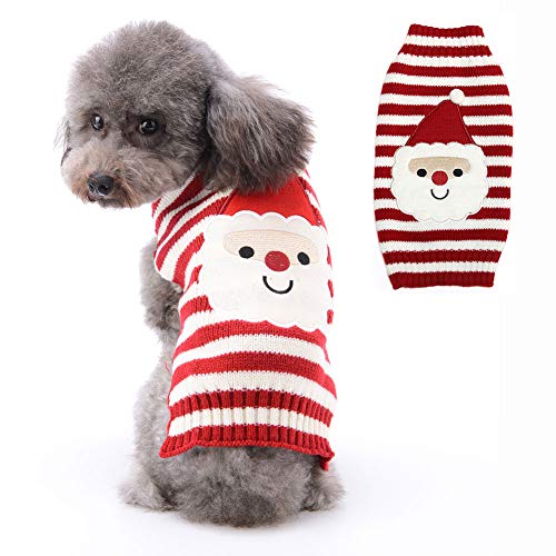 PETCARE Hundepullover Weihnachten Hund Rollkragenpullover Weihnachten Muster Strickwaren warme Haustier Pullover für Hundewelpen Party Puppy Geschenk für Hund