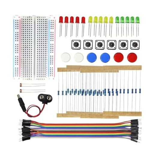 TECNOULAB 1 set di dispositivi elettronici di casa con Breadboard, LED, cavi Jumper e pulsante, kit di pratica per circuiti di base